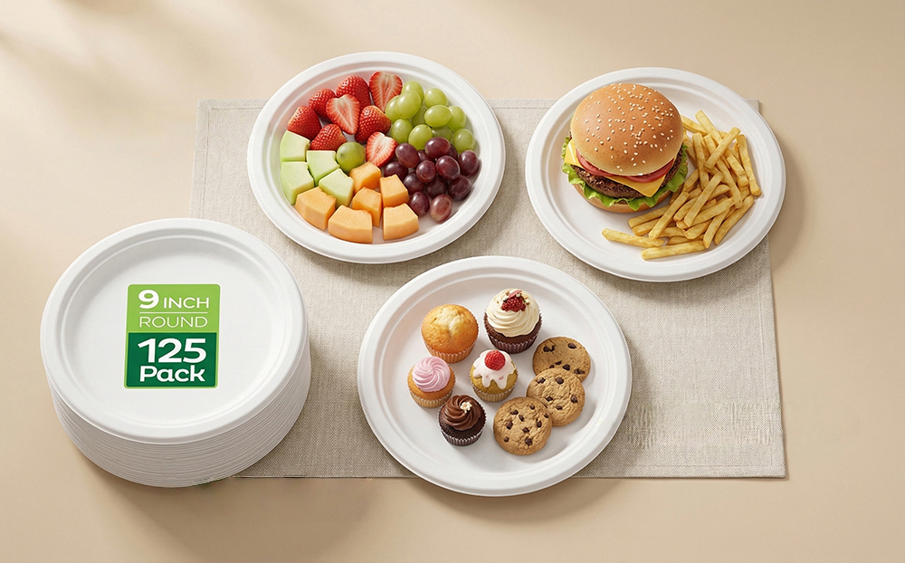 square bagasse plates
